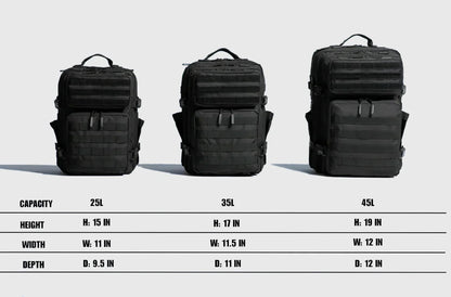 45L Tactical Backpack Men Outdoor Waterproof Sports Travel Gym Hiking Bug Out Bag Military Camping Hunting Survival Rucksack