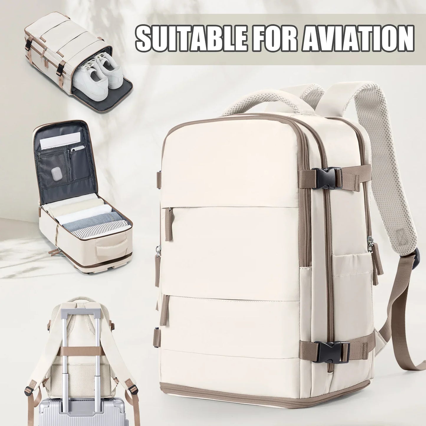 Travel Backpack for Women Men, Ryanair Backpack 40x20x25 Cabin Airplane Luggage EasyJet 45x36x20 Backpack Business Laptop Bag