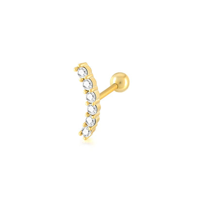 Heart Round Ball Flat Helix Piercing Earring 925 Sterling Silver Ear Studs Geometric Zircon Exquisite Trinket Studs Aretes