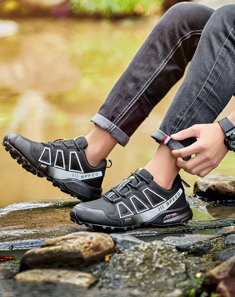 Waterproof Hiking Shoes Men‘s Outdoor Trekking Sneakers Mountain Climbing Camping Trainers Hunting Tactical Boots Bike Shoe Male