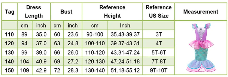 Baby Rapunzel Cosplay Costume Girls Little Mermaid Aurora Disguise Kids Ariel Sleeping Beauty Christmas Dress Princess Fantasy