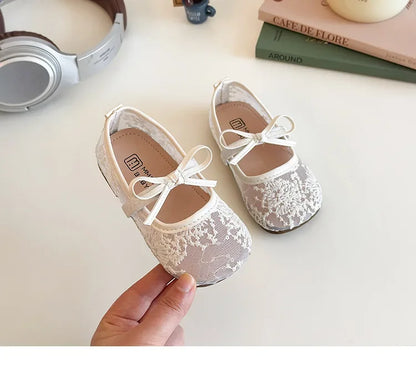 2025 Children Sandals for Girls Summer New Fashion Korean Style Soft Bottom Anti-slippery Versatile Chic Princess Mesh Shoes