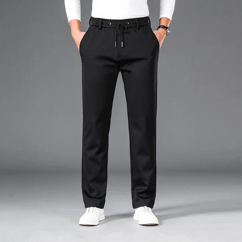 Men's Stretch Casual Pants Autumn Elastic Waist Straight Jogger Sweatpants Korean Business Classic Brand Trousers Male Clothing