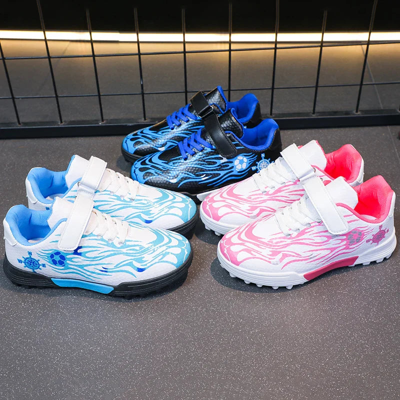Children Soccer Cleats Fashion Design Breathable Non-slippery Soccer Shoes for Boys and Girls