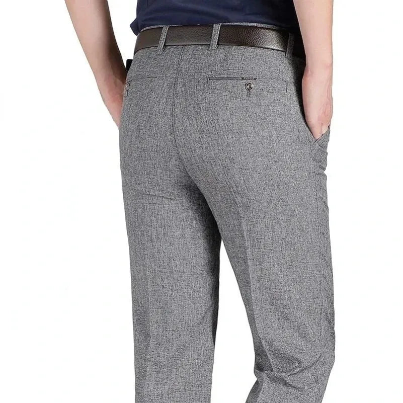 Mens Summer Thin Casual Suit Pants Autumn Thick Classic Business Fashion Formal Stretch Trousers Male Brand Clothes GOZBKF