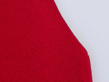 Spring Summer New Women's Dress Pleated Patchwork Simple Temperament Knitted Sleeveless Long Dresses for Women 2025