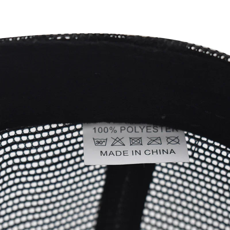 Mesh Baseball Cap Women Men Snapback Hat Casual Breathable Letter Icon