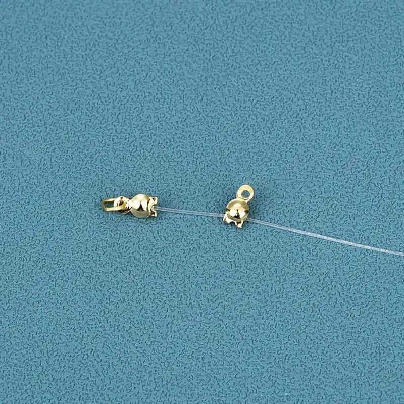 100pcs/lot Stainless Steel Gold Color Connector Clasp Crimp End Beads Findings Kit DIY Bracelet Necklace Jewelry Making Supplies