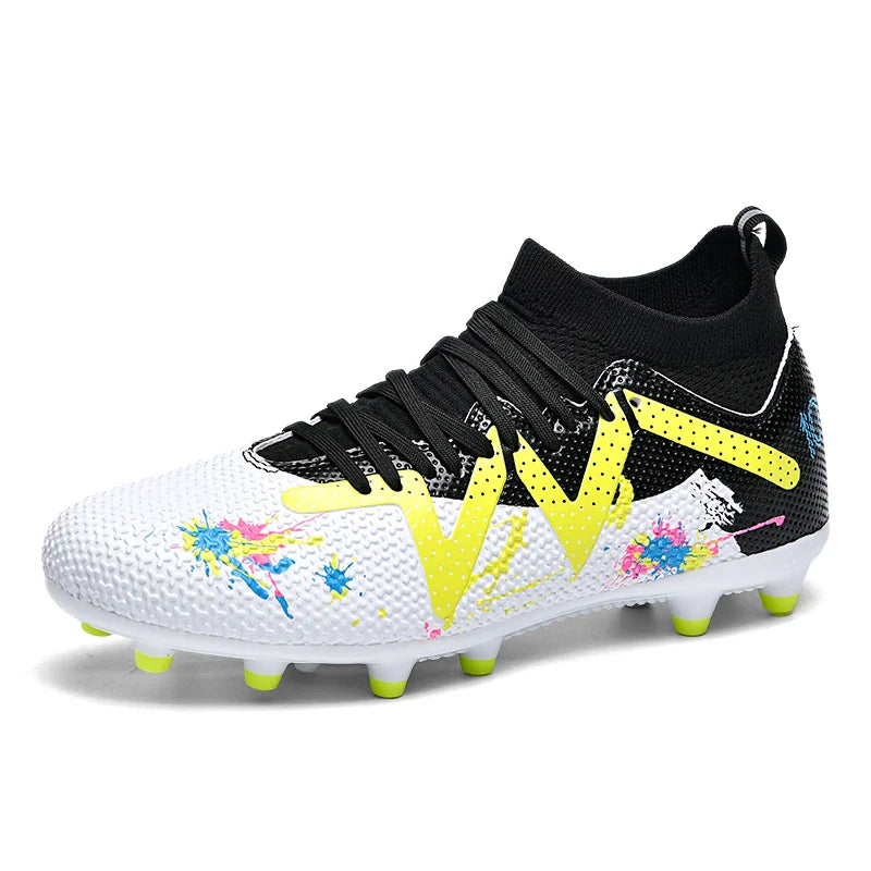 AG FG Athletic Soccer cleats PU Fabric Comfort Upper TPU Anti-slip Long Studs Sole Reliable Quality Adult Kids Training Shoes