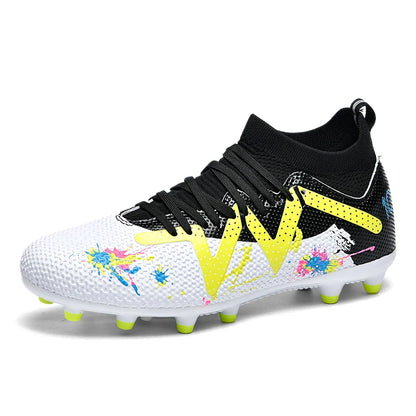 AG FG Athletic Soccer cleats PU Fabric Comfort Upper TPU Anti-slip Long Studs Sole Reliable Quality Adult Kids Training Shoes