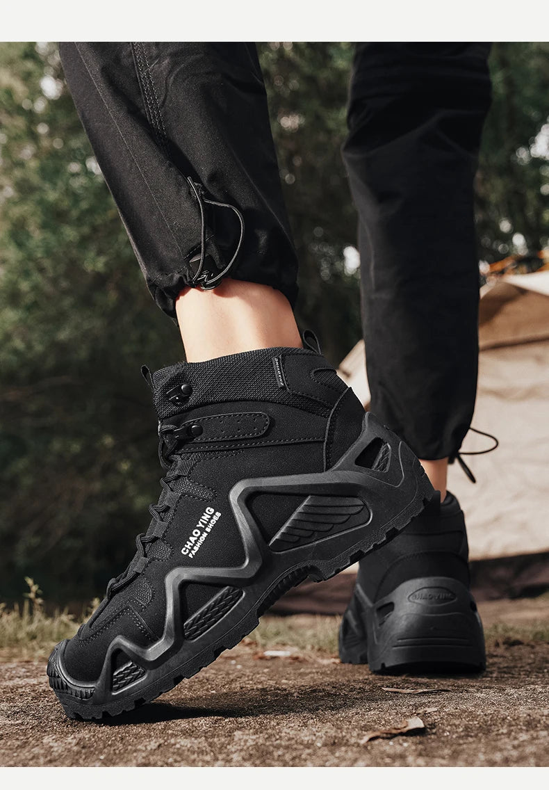 Men Tactical Boots Army Boots Mens Military Desert Waterproof Work Safety Shoes Climbing Hiking Shoes Ankle Men Outdoor Boots