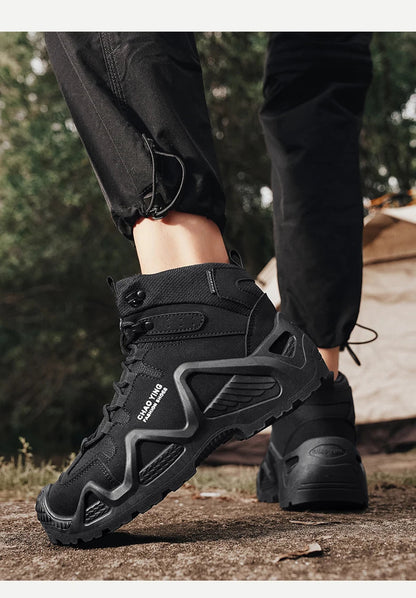 Men Tactical Boots Army Boots Mens Military Desert Waterproof Work Safety Shoes Climbing Hiking Shoes Ankle Men Outdoor Boots