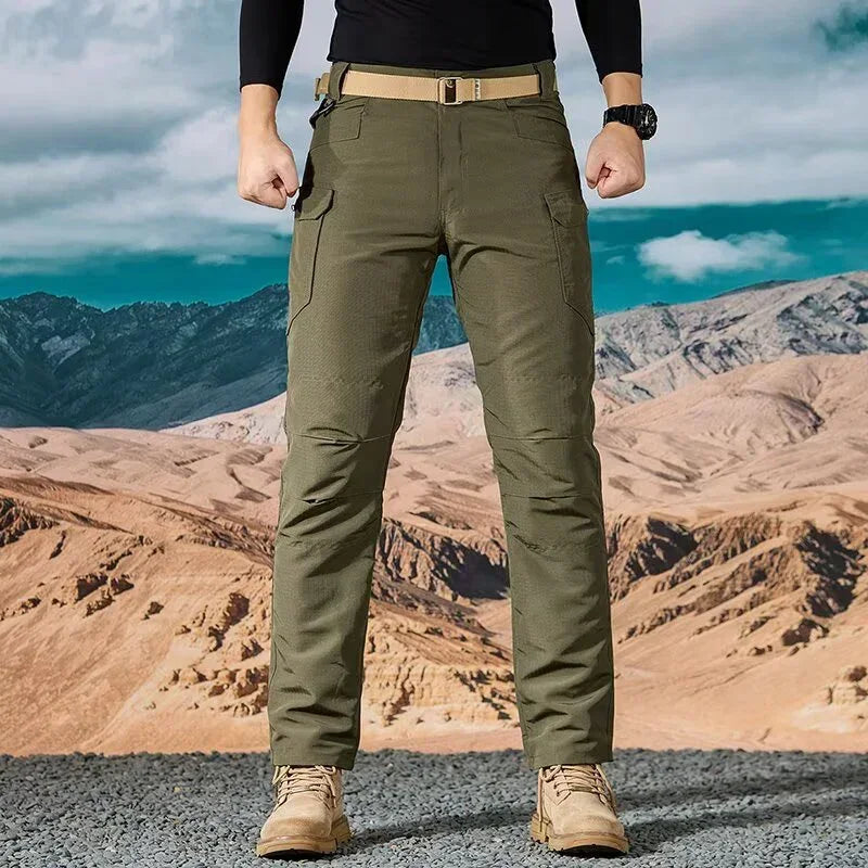 Men Casual Cargo Pants 2025 New Male Summer Tactical Wear Resist Quick Dry Outdoor Trousers Multi Pockets Hike Work Trousers