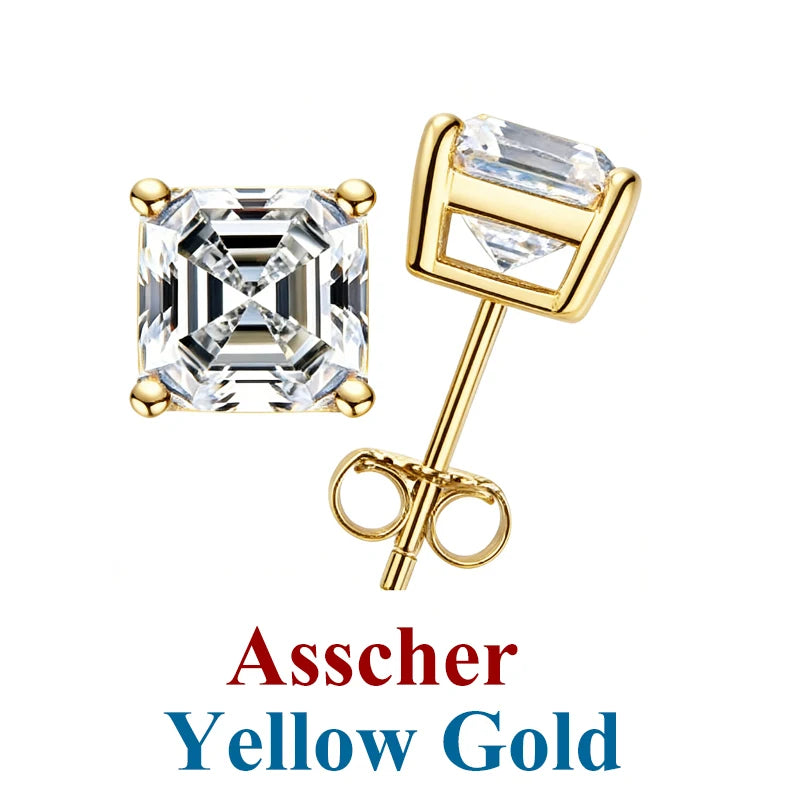 0.5-2ct Moissanite Diamond Stud Earrings for Women Original 925 Sterling Silver Lady's Moissanite Earring New 2026