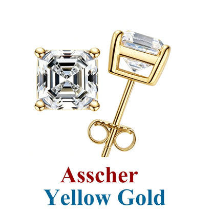 0.5-2ct Moissanite Diamond Stud Earrings for Women Original 925 Sterling Silver Lady's Moissanite Earring New 2026
