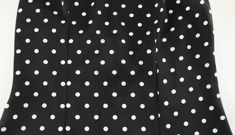 Dot Prints Halter Backless Sleeveless Elegant Party Outfits Women Dresses Summer Sheath Fashion Female Bodycon Trendy