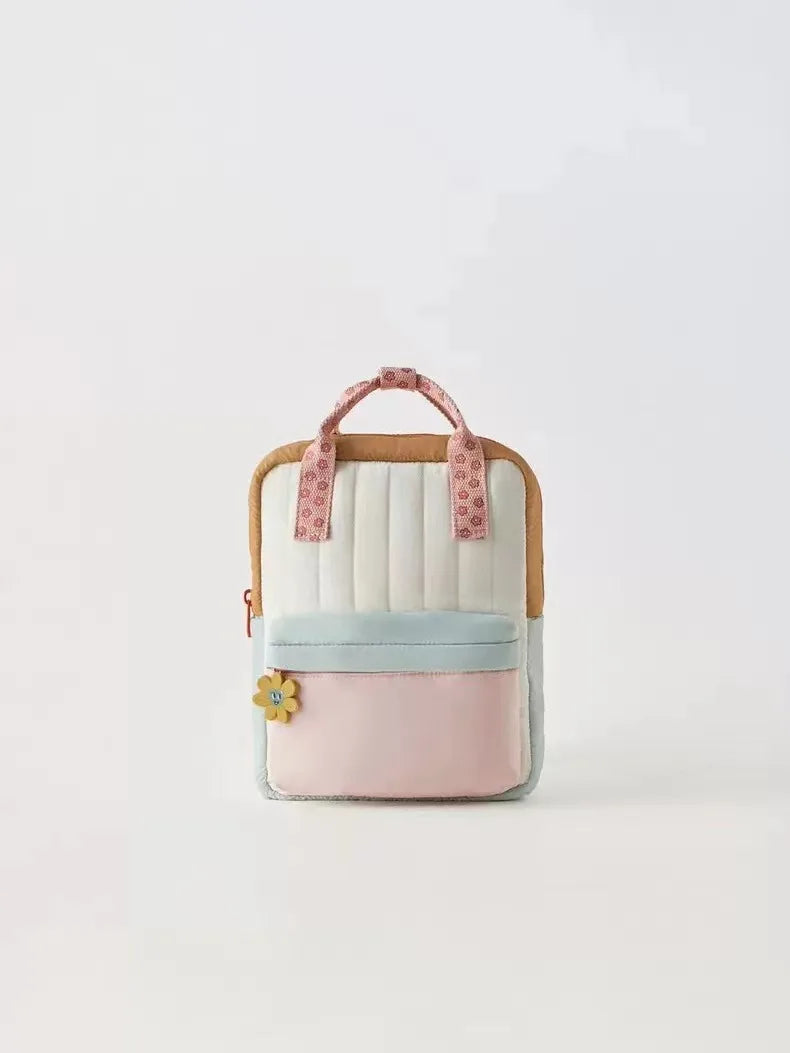 New Lightweight Children's Backpack Shopping Children's Cute Sunflower Pendant with Colorful Small School Bag