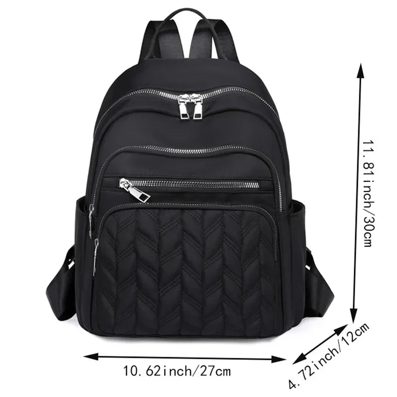 Men's and women's fashionable backpack made of nylon, suitable for travel, tourism and photography. It has multiple pockets.