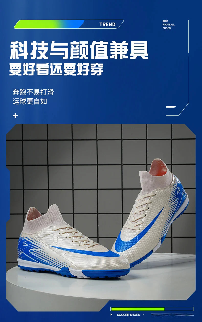 Men New TF Football Boots Original Tenis Casual Male Soccer Shoes Top Quality Ultralight Training Football Shoes Sneakers Sports