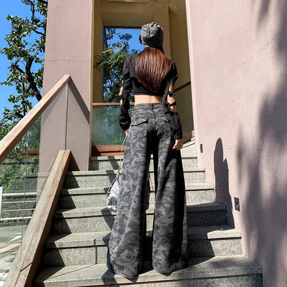 Women Pants High Waist Women's Overalls High-waist Jeans