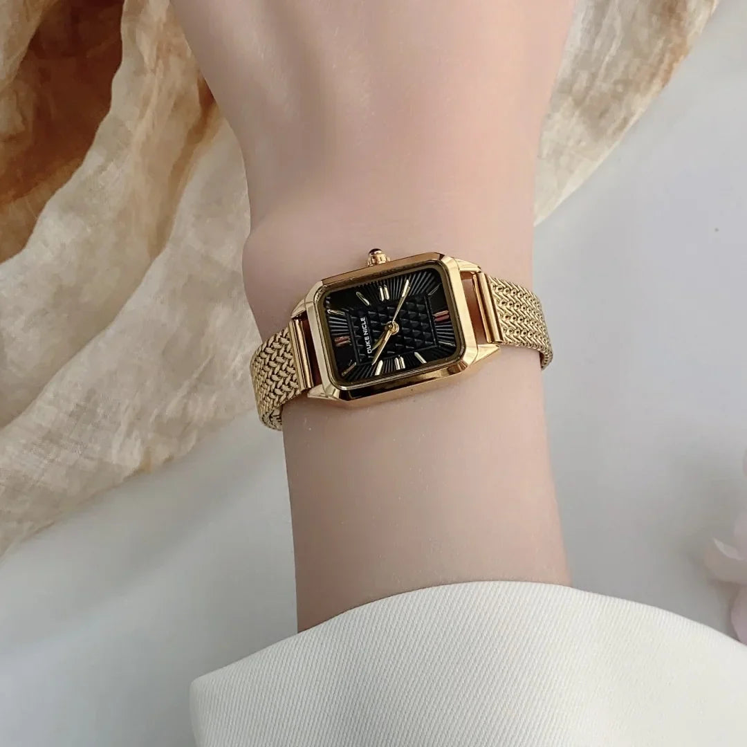 Simple Quartz Waterproof Wristwatch Ladies Wristwatch Elegant Gold Watch Stainless Steel Women's Watches Relogio Feminino