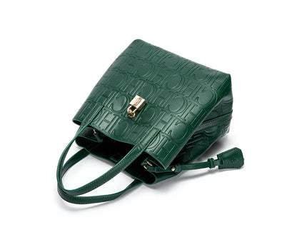 Classic Simple Solid Color Women's New 2024 Large Capacity Handbag Letter Element Women's Handbag