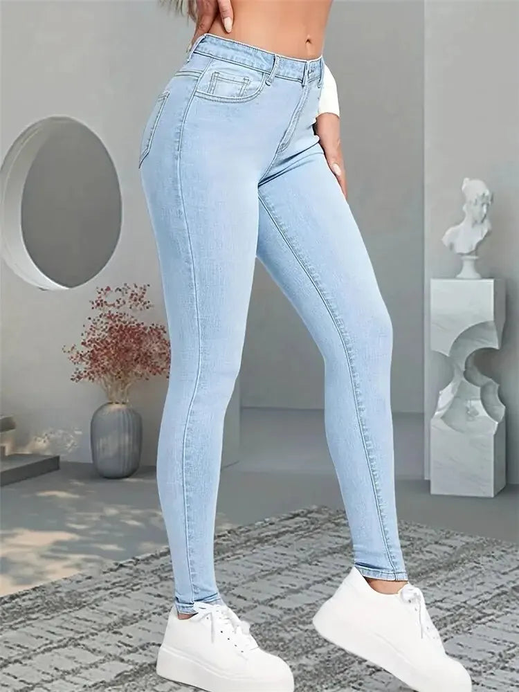 Women Stretch Skinny Jeans Lady Slim Fit Pencil Jeans