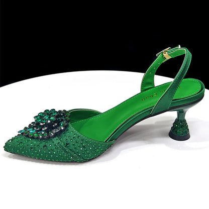 Elegant Italian Design Pink Butterfly Shoes and Bag Set for Women - Perfect for Parties and Weddings