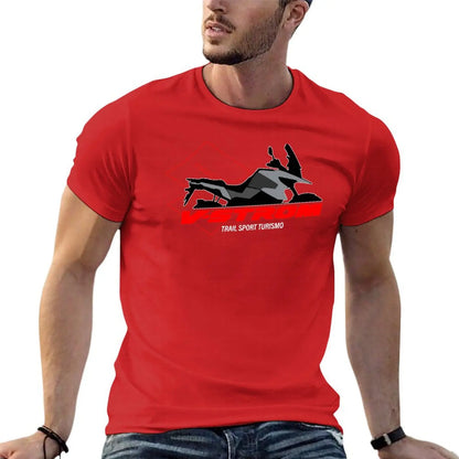 VSTROM TOURISM RED T-Shirt hippie clothes for a boy anime clothes cheap stuff vintage t shirt men