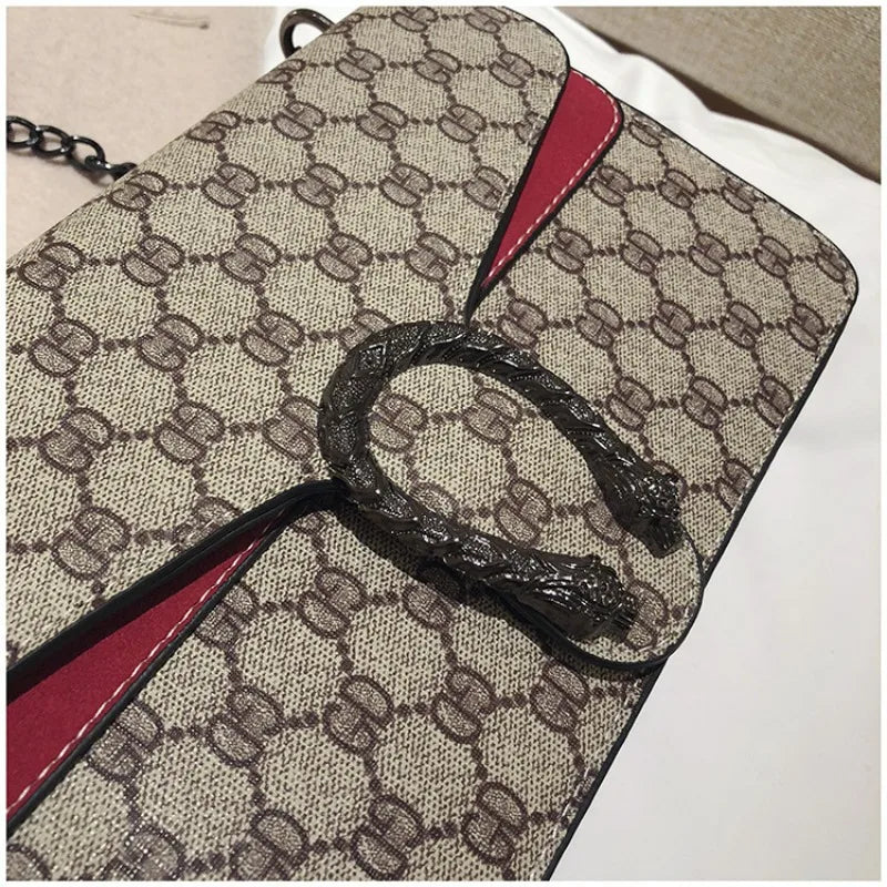 2025 New Trendy Fashion Dionysus Bag Vintage Print Mini Shoulder Crossbody Chain Bag for Women