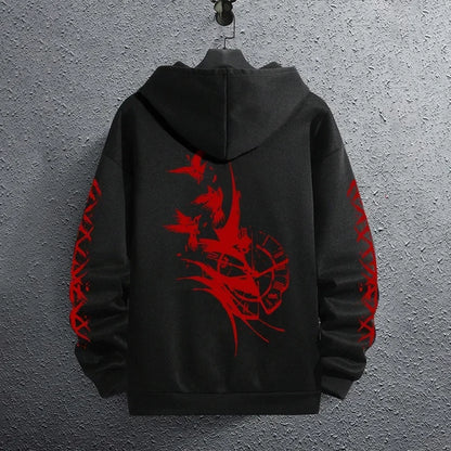 Black Sweatshirts Autumn Winter Male Daily Casual Sporty Jogging Hoodie Men's Outwear Fashion Pullover