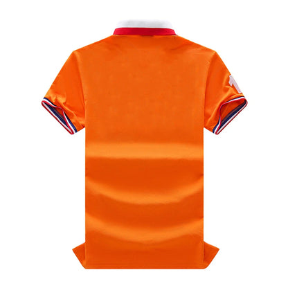 Men's polo shirt Netherlands easter monday king's birthday all saints'day christmas day cotton embroidery stitching color hollan