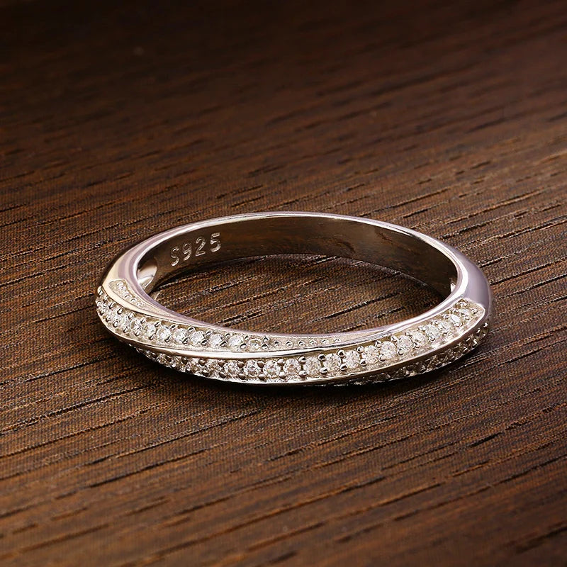 D VVS Original Moissanite Rings for Women Men 1mm Lab Diamond Wedding Eternity Band Jewelry s925 Sterling Sliver Ring