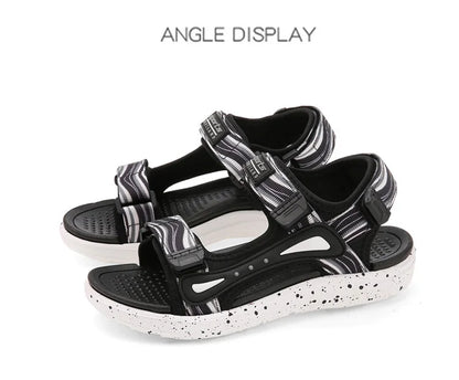 Summer Kids Sandals Boys Beach Shoes Breathable Flat Sandals EVA Leather Children Outdoor Shoes Size 28-41