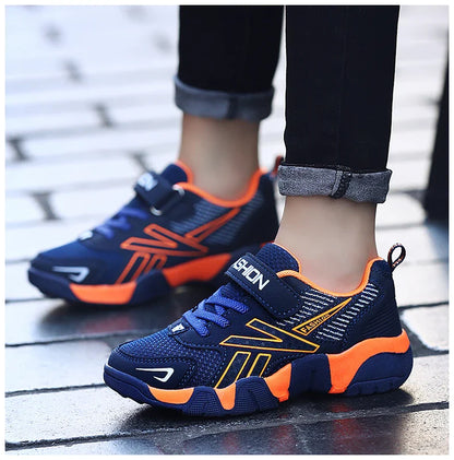 Children's Sneakers for Boy Lightweight Sport Tennis Shoes Fashion Breathable Mesh Kids School Running Basketball Shoes Non Slip