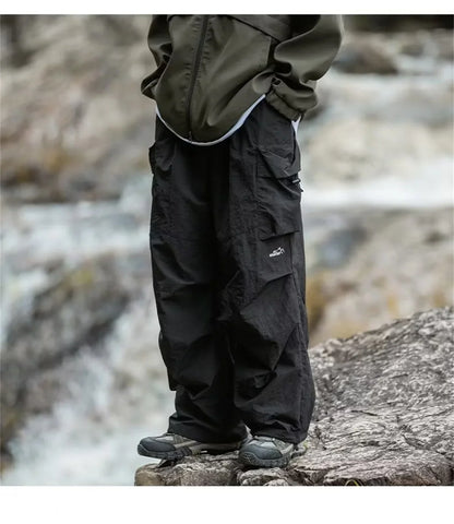 Men's Spring Autumn Japanese Style New Waterproof Hip Hop Mountaineering Pants Casual Harajuku Work Cargo Outwear Trend Pants