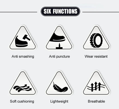 Men's Safety Shoes Steel Toe Anti- Crush Kevlar Fashion Outdoor Work Boots Industrial Workshop Button Style Footwear