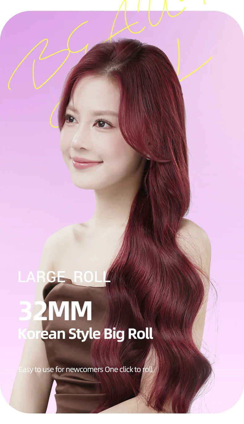 Hair Curler 28/32mm Automatic Hair Curler Large Wave Curling Iron Tongs Temperature Adjustable Anion Fast Heating Styling Curler