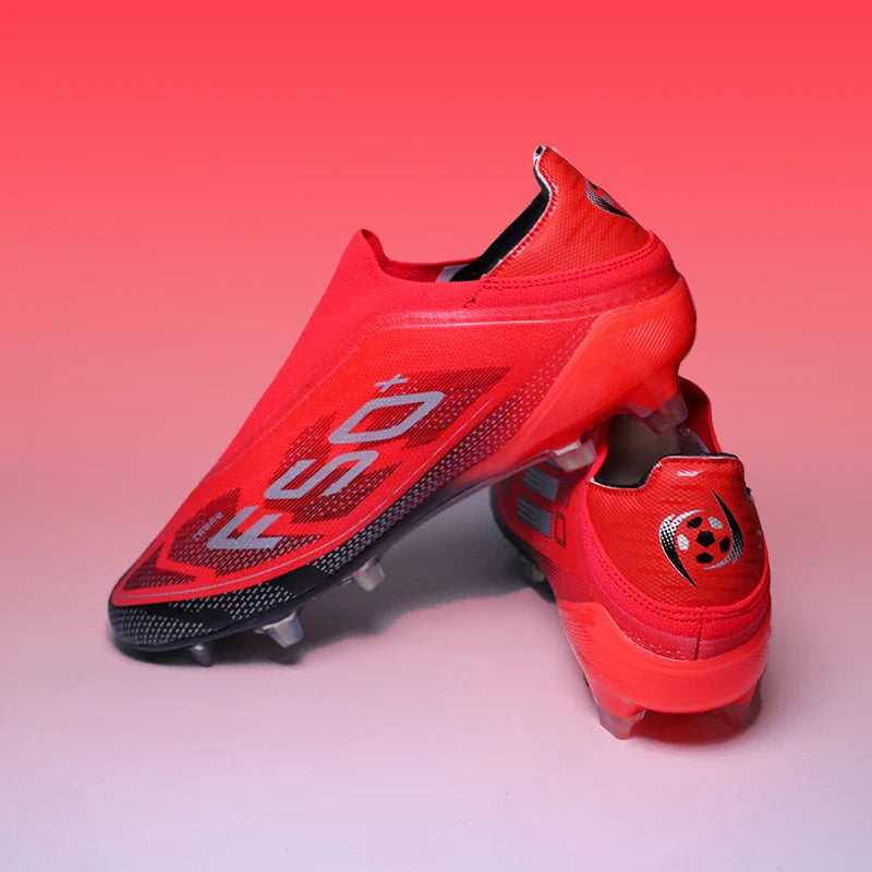 2555 High Quality Mens Soccer Shoes SLIP-ON Non-Slip Turf Soccer Cleats Boys TF/FG Training Football Boots Chuteira Campo F50