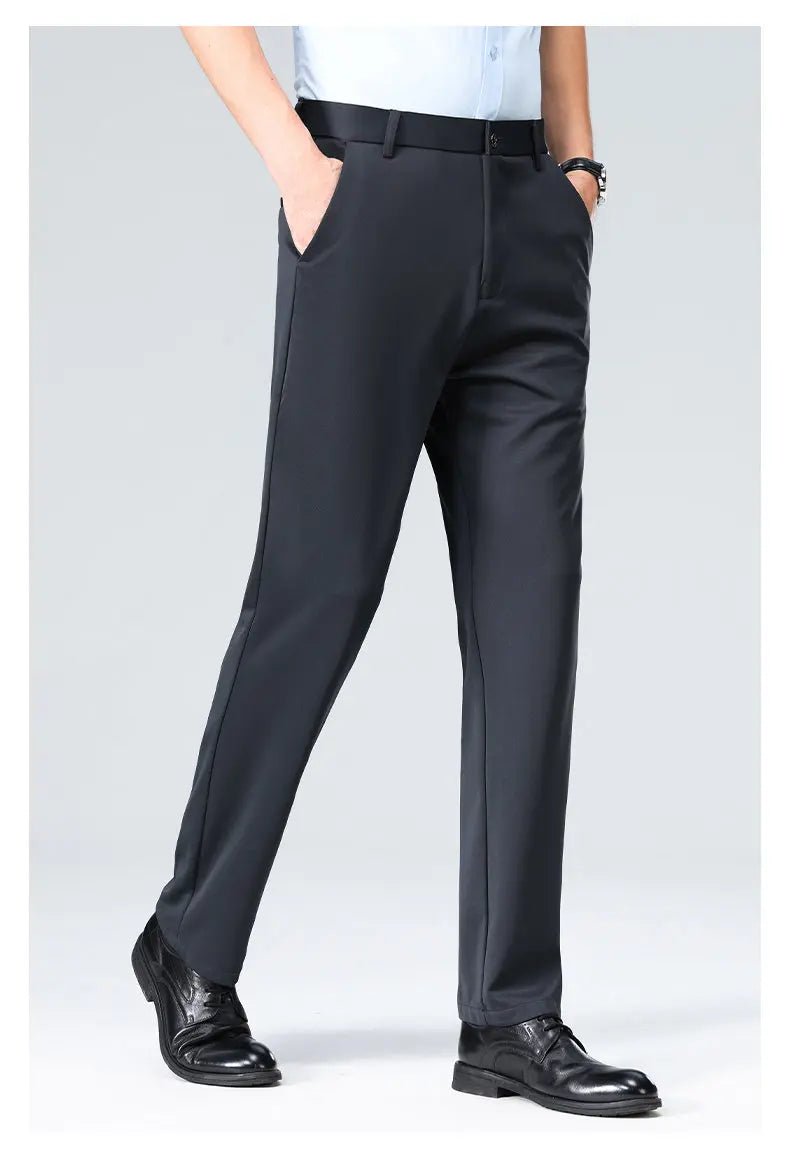 Men's Business Casual Pants Light Weight Elastic Trousers Office Suit Pants Quick Dry Formal Dress Pants Breathable Comfortable