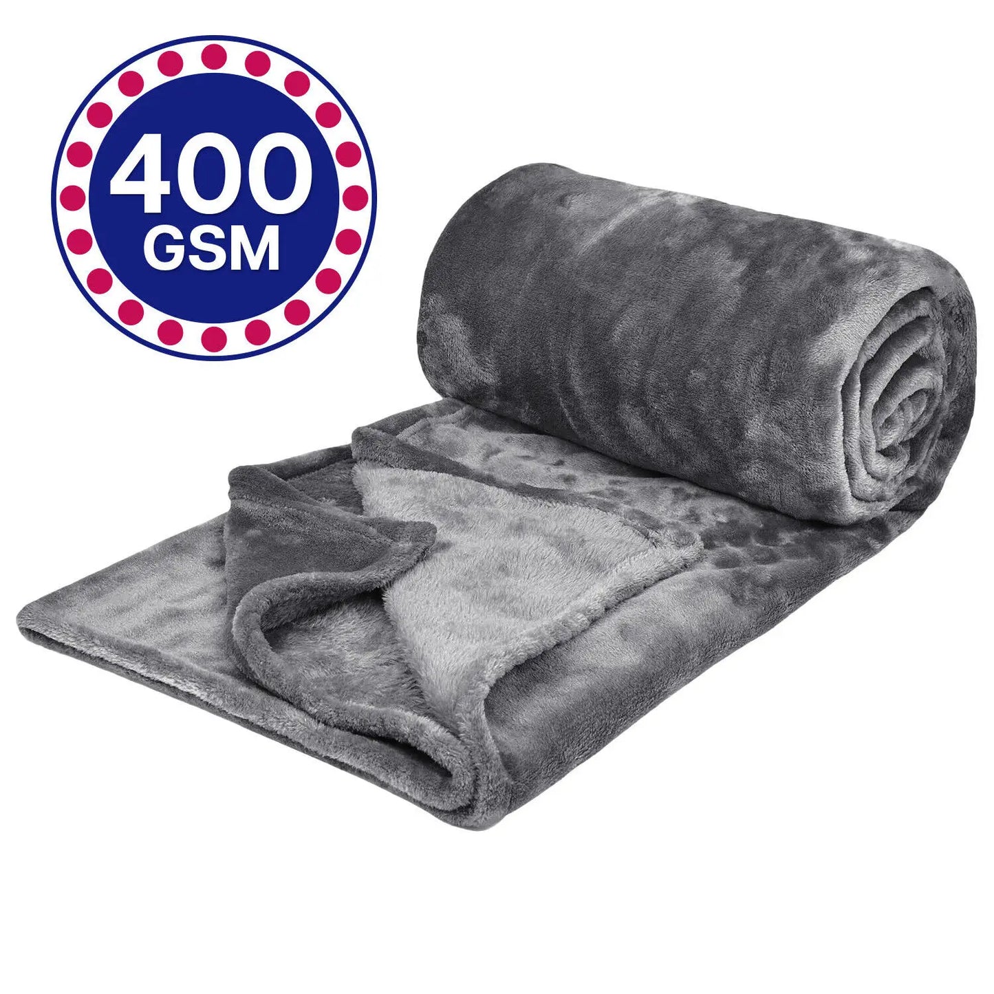 Fleece Blanket Solid Throw Blankets for Couch & Bed, Plush Cozy Fuzzy Blanket Super Soft & Warm Blankets for Fall and Winter
