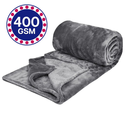 Fleece Blanket Solid Throw Blankets for Couch & Bed, Plush Cozy Fuzzy Blanket Super Soft & Warm Blankets for Fall and Winter