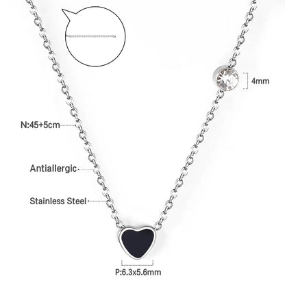 Heart Star Moon Pendant Necklaces Tiny Charms Stainless Steel Choker Women/Girls Y2K Sweater Boho Jewelry Collares