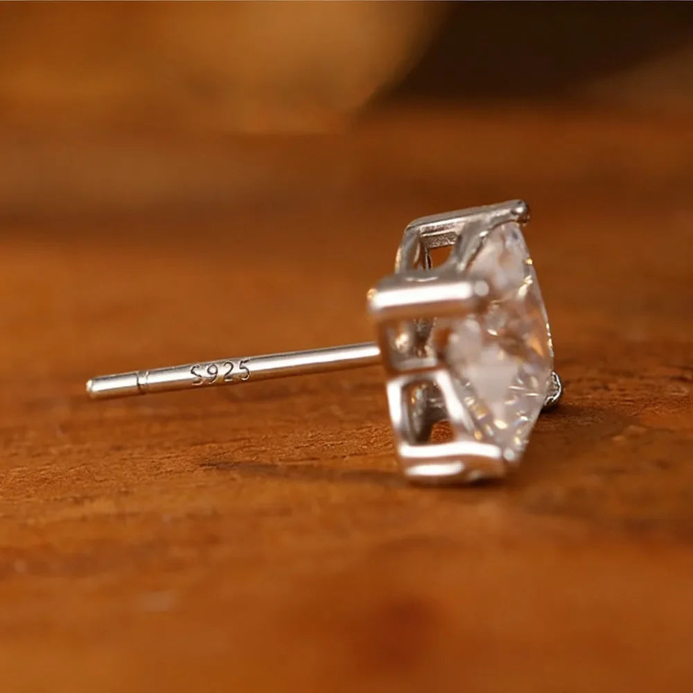 4/5mm Lily Antique Flower Cut Moissanite Diamond Stud Earring for Women S925 Silver Plated 18k Gold Bridal Fine Jewelry With Gra