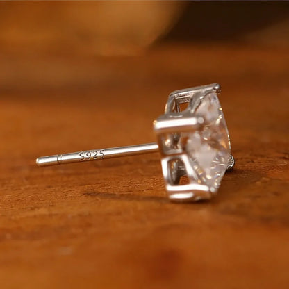 4/5mm Lily Antique Flower Cut Moissanite Diamond Stud Earring for Women S925 Silver Plated 18k Gold Bridal Fine Jewelry With Gra
