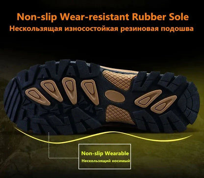 Brand Winter Men's Boots Warm Men's Snow Boots High Quality Leather Men Sneakers Outdoor Men Hiking Boots Work Shoes Size 39-46