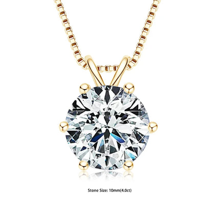 Pendant Necklaces S925 Sterling Silver Solitaire Necklace Chains For Women Jewellry Gifts