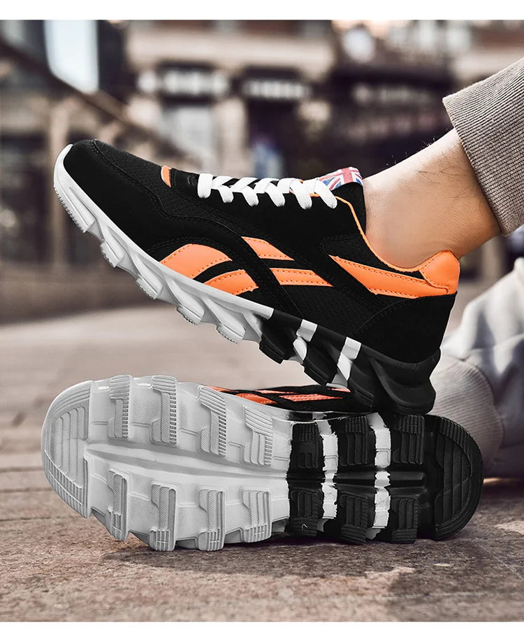 Men's and women's running shoes breathable casual sneakers anti-slip vibration comfortable walking shoes 36-48