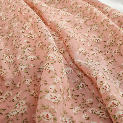 Women's Summer Skirts Vintage Floral Printed Chiffon Skirts High-waisted Elastic Waist Relaxed Mid-length Skirts Beach Skirts
