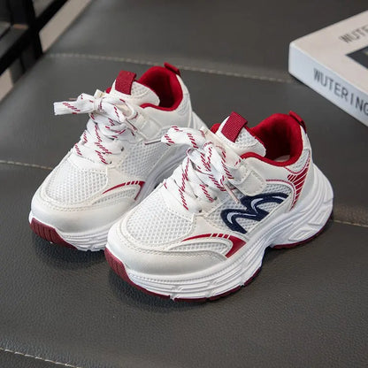 2026 Spring Autumn Children Chunky Mesh Sneakers Toddlers Boys Girls Casual Sports Shoes Patchwork School Kids Basketball Shoes